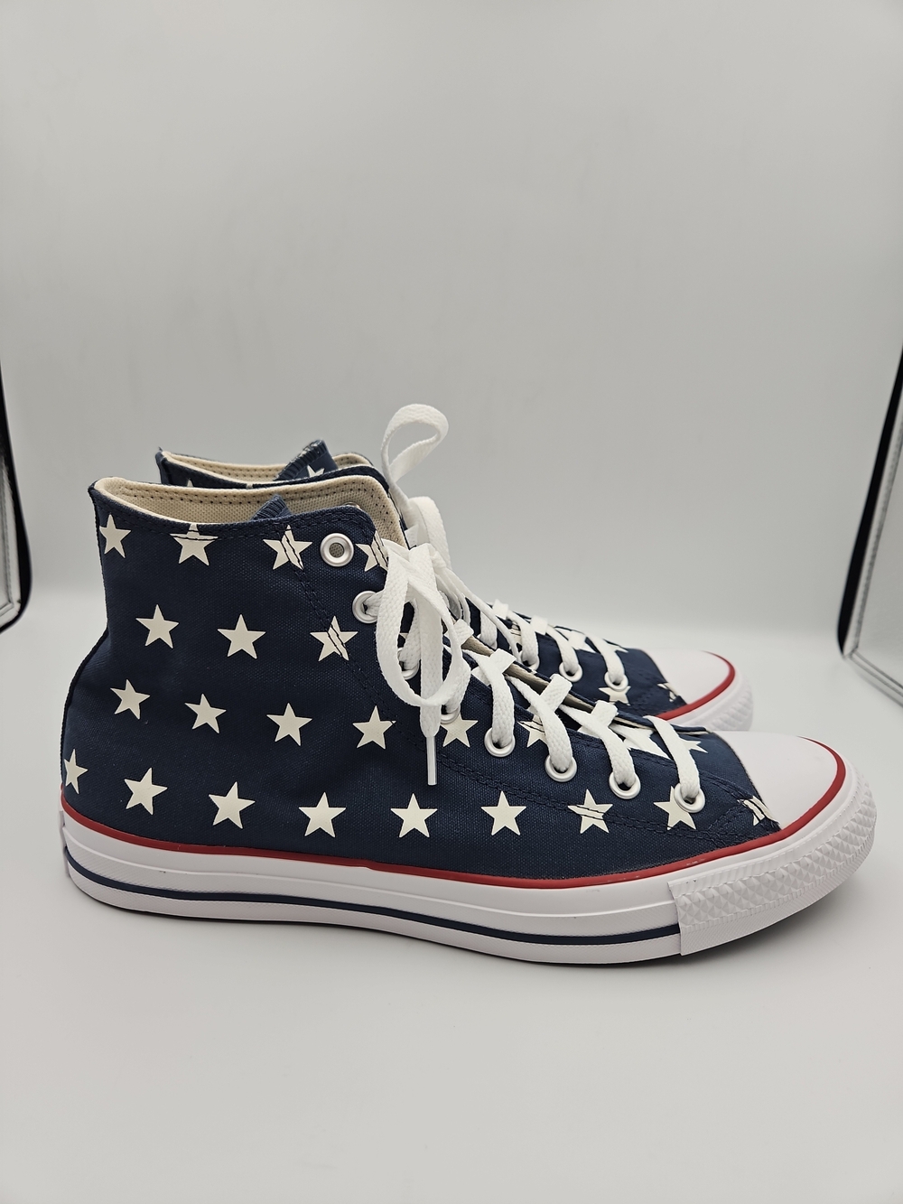 Converse High-Top Star Canvas Sneakers - Navy & White - Picture 4 of 8